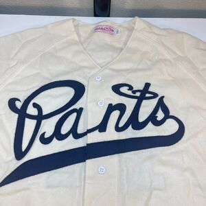 DAVID LETTERMAN Worldwide Pants Throwback Wool Baseball Jersey Sz Mens L